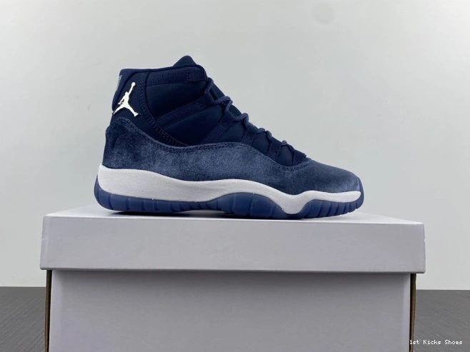1st Kicks Jordan 11 Navy Velvet AR0715-441 Air WMNS Midnight 0718